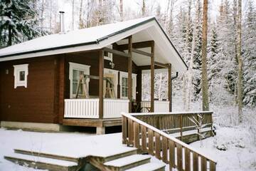 Фото номера Коттедж «Озеро» с сауной Дома для отпуска Fish &amp; Fun Holiday Cottages г. Paaso 17