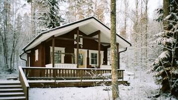 Фото номера Коттедж «Озеро» с сауной Дома для отпуска Fish &amp; Fun Holiday Cottages г. Paaso 18